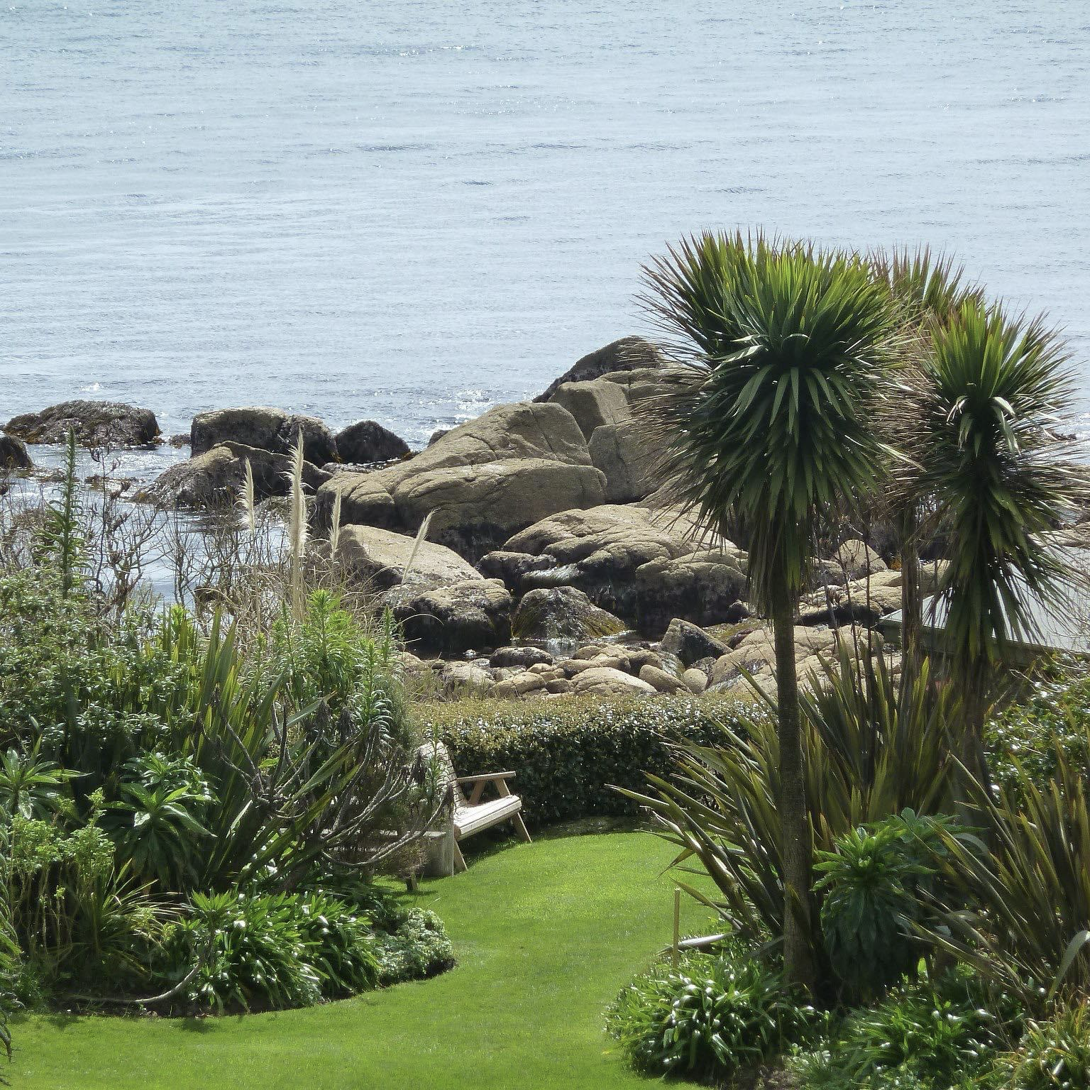 View down the garden at St Loy